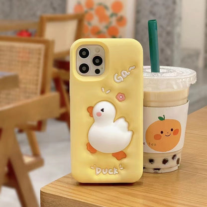 🦆 Cute Duck Squishy Phone Case