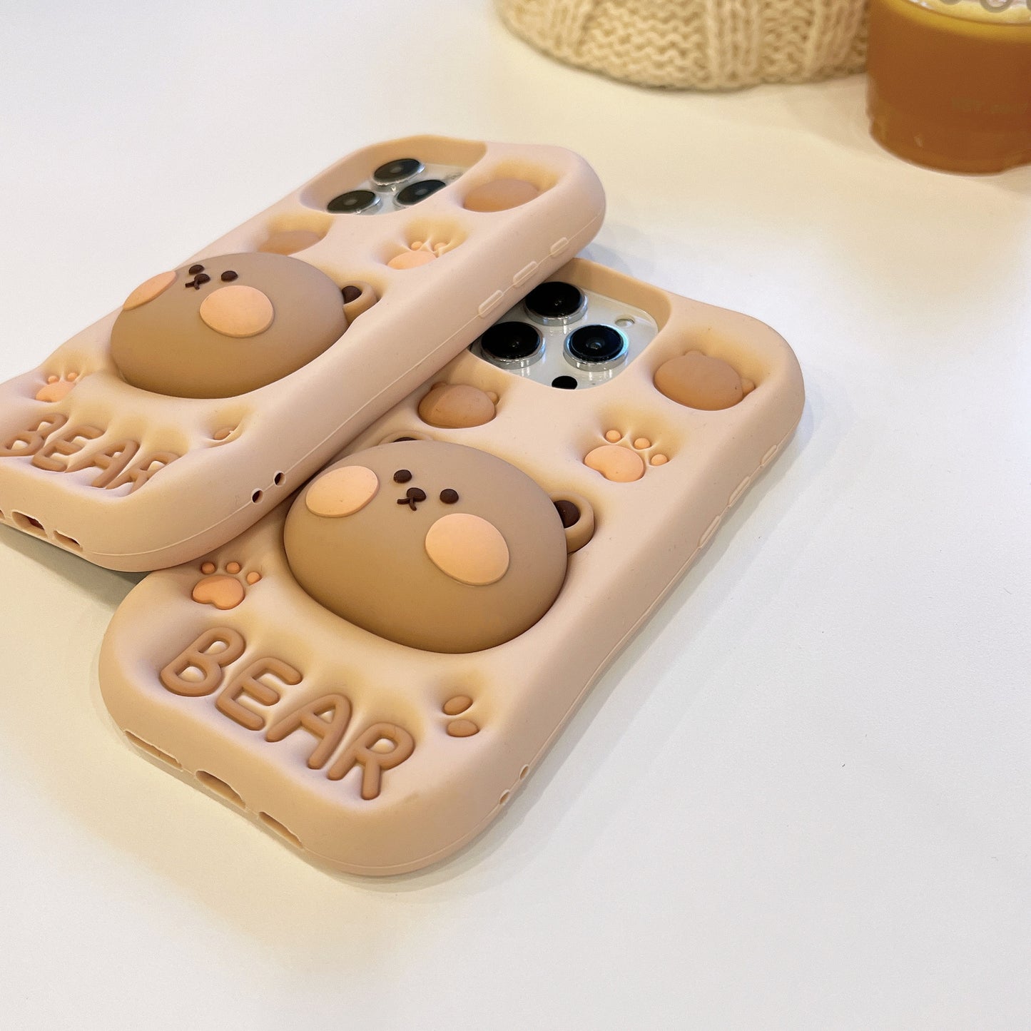 🐻 Cute Bear Squishy Phone Case