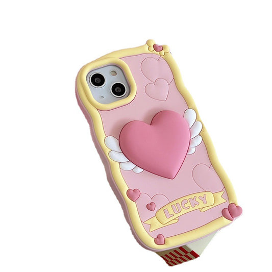 💗 Cute Heart Squishy Phone Case