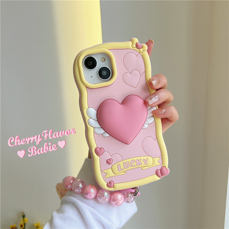 💗 Cute Heart Squishy Phone Case