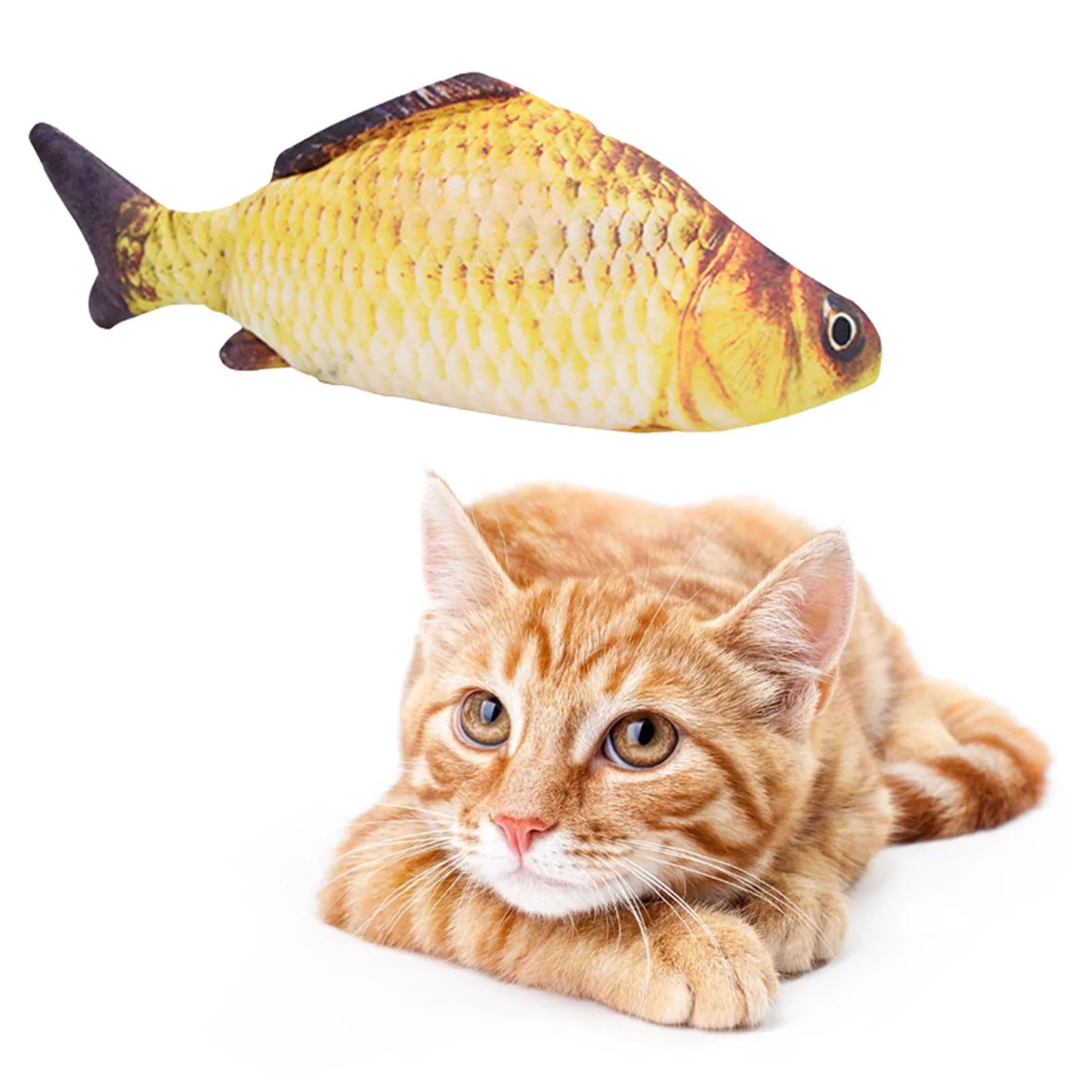 Interactive Floppy Fish Cat Toy USB Rechargeable Realistic Electric Moving Fish Cat Chew Bite Play Toy for Cats Dogs Pet Supplies