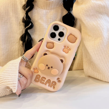 🐻 Cute Bear Squishy Phone Case