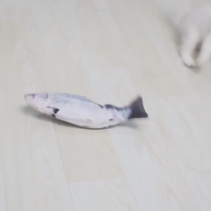 Interactive Floppy Fish Cat Toy USB Rechargeable Realistic Electric Moving Fish Cat Chew Bite Play Toy for Cats Dogs Pet Supplies